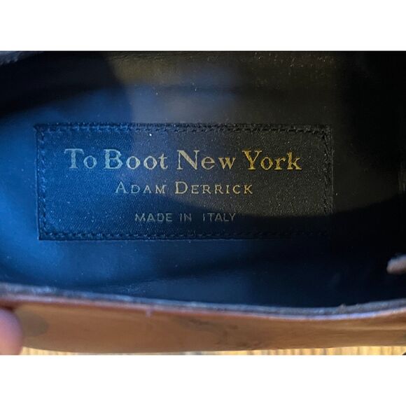 To Boot New York Brown Adam Derrick Oxford Leather Dress Shoes Mens Size 9 - Picture 3 of 8